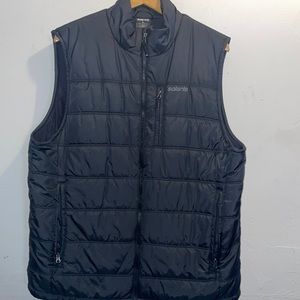 Solaris Winter Puffer Vest Black Size Large Full Zip